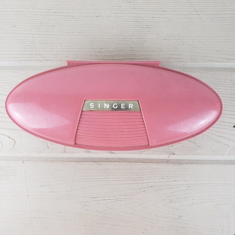 Vintage 60's Singer Buttonholer with Pink Case